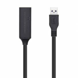 CABLE ALARGADOR USB 3.0 CON AMPLIFICADOR AISENS A105-0409/ USB MACHO - USB HEMBRA/ HASTA 9W/ 625MBPS/ 15M/ NEGRO