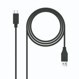 CABLE USB 3.1 TIPO-C NANOCABLE 10.01.4001-L150/ USB TIPO-C MACHO - USB MACHO/ 10GBPS/ 1.5M/ NEGRO