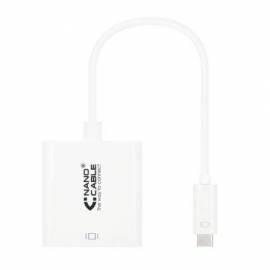 CONVERSOR NANOCABLE 10.16.4103/ USB TIPO-C MACHO - DVI-D (24+1) HEMBRA/ 15CM/ BLANCO