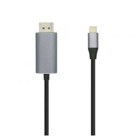 CABLE DISPLAYPORT AISENS A109-0395/ USB TIPO-C MACHO - DISPLAYPORT MACHO/ HASTA 27W/ 1250MBPS/ 1.8M/ NEGRO