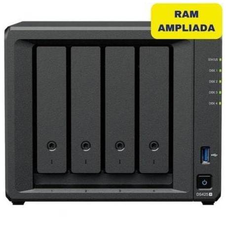 NAS SYNOLOGY DISKSTATION DS425+/ 4 BAHÍAS 3.5'- 2.5'/ 6GB DDR4/ FORMATO TORRE