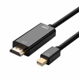 CABLE CONVERSOR AISENS A125-0458/ MINI DISPLAYPORT MACHO - HDMI MACHO/ HASTA 5W/ 2300MBPS/ 3M/ NEGRO