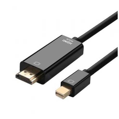 CABLE CONVERSOR AISENS A125-0458/ MINI DISPLAYPORT MACHO - HDMI MACHO/ HASTA 5W/ 2300MBPS/ 3M/ NEGRO