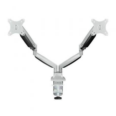 SOPORTE DE MESA PARA 2 MONITORES TOOQ DB3132TNR-S/ GIRATORIO/ INCLINABLE/ HASTA 9KG