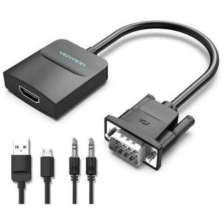 CABLE CONVERSOR VENTION ACNBF/ VGA MACHO - HDMI HEMBRA/ 1M/ NEGRO
