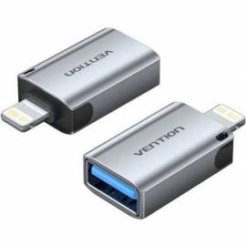 ADAPTADOR OTG USB VENTION CUCH0/ USB HEMBRA - LIGHTNING MACHO/ AZUL