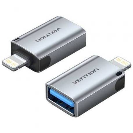 ADAPTADOR OTG USB VENTION CUCH0/ USB HEMBRA - LIGHTNING MACHO/ AZUL