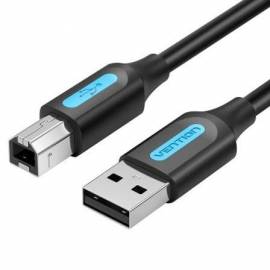 CABLE USB 2.0 IMPRESORA VENTION COQBI/ USB TIPO-B MACHO - USB MACHO/ 480MBPS/ 3M/ NEGRO