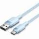 CABLE USB 2.0 TIPO-C VENTION CTNLF/ USB TIPO-C MACHO - USB MACHO/ HASTA 60W/ 480MBPS/ 1M/ AZUL