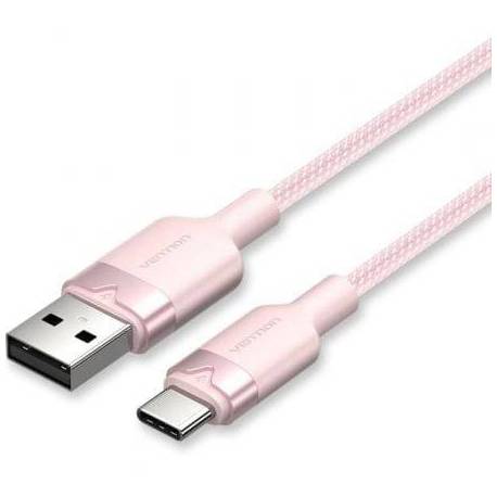 CABLE USB 2.0 TIPO-C VENTION CTNPF/ USB TIPO-C MACHO - USB MACHO/ HASTA 60W/ 480MBPS/ 1M/ ROSA