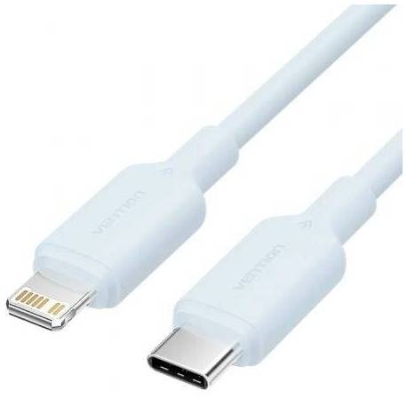 CABLE USB 2.0 TIPO-C LIGHTNING VENTION LAKSH/ USB TIPO-C MACHO - LIGHTNING MACHO/ HASTA 27W/ 480MBPS/ 2M/ AZUL