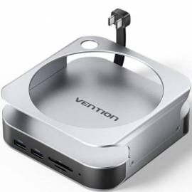 DOCKING PARA MAC MINI USB TIPO-C VENTION THIHAG/ RANURA SSD M.2/ 4XUSB/ 1XUSB TIPO-C/ 1XDISPLAYPORT 4K/ 1XLECTOR TARJETAS/