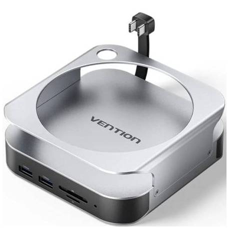 DOCKING PARA MAC MINI USB TIPO-C VENTION THIHAG/ RANURA SSD M.2/ 4XUSB/ 1XUSB TIPO-C/ 1XDISPLAYPORT 4K/ 1XLECTOR TARJETAS/