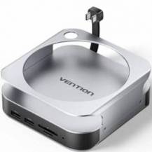 DOCKING PARA MAC MINI USB TIPO-C VENTION THIHAG/ RANURA SSD M.2/ 4XUSB/ 1XUSB TIPO-C/ 1XDISPLAYPORT 4K/ 1XLECTOR TARJETAS/
