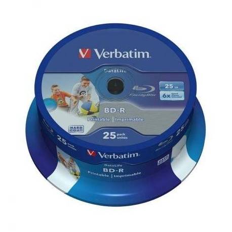 BLUE-RAY BD-R VERBATIM 43811 IMPRIMIBLE 6X/ TARRINA-25UDS