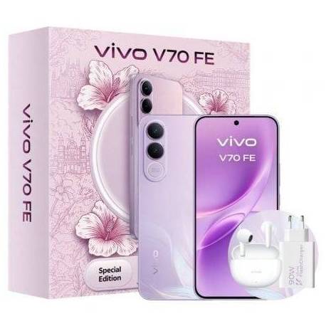 SMARTPHONE VIVO V70 FE 8GB/ 256GB/ 6.83'/ 5G/ PÚRPURA/ INCLUYE CARGADOR + AURICULARES