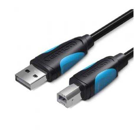 CABLE USB 2.0 IMPRESORA VENTION VAS-A16-B1000/ USB TIPO-B MACHO - USB MACHO/ 480MBPS/ 10M/ NEGRO