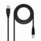 CABLE USB 2.0 IMPRESORA NANOCABLE 10.01.0105-BK/ USB TIPO-B MACHO - USB MACHO/ 4.5M/ NEGRO