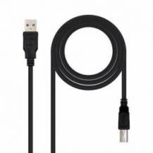 CABLE USB 2.0 IMPRESORA NANOCABLE 10.01.0105-BK/ USB TIPO-B MACHO - USB MACHO/ 4.5M/ NEGRO