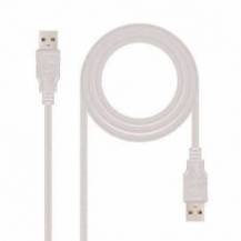 CABLE USB 2.0 NANOCABLE 10.01.0302/ USB MACHO - USB MACHO/ 1M/ BEIGE