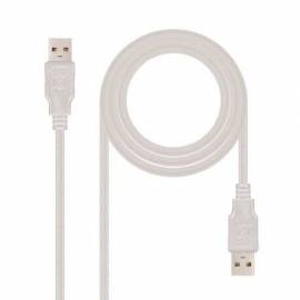 CABLE USB 2.0 NANOCABLE 10.01.0304/ USB MACHO - USB MACHO/ 3M/ BEIGE