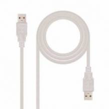 CABLE USB 2.0 NANOCABLE 10.01.0304/ USB MACHO - USB MACHO/ 3M/ BEIGE