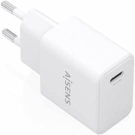CARGADOR DE PARED GAN AISENS A110-1023/ 1XUSB TIPO-C/ 20W/ BLANCO