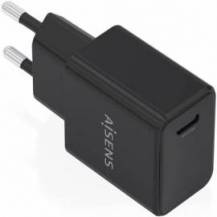 CARGADOR DE PARED GAN AISENS A110-1024/ 1XUSB TIPO-C/ 20W/ NEGRO
