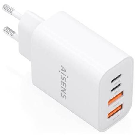 CARGADOR DE PARED GAN AISENS A110-1027/ 2XUSB TIPO-C/ 2XUSB/ 32W/ BLANCO