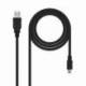 CABLE USB 2.0 NANOCABLE 10.01.0400/ USB MACHO - MINIUSB MACHO/ 50CM/ NEGRO