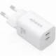 CARGADOR DE PARED GAN AISENS A110-1029/ 2XUSB TIPO-C/ 65W/ BLANCO