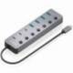 HUB USB TIPO-C 3.2 AISENS ASUC-8P044-GR/ 4XUSB/ 3XUSB TIPO-C/ 1XUSB TIPO-C PD/ GRIS