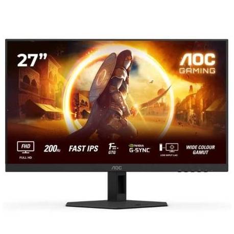 MONITOR GAMING AOC 27G4HRE 27'/ FULL HD/ 1MS/ 200HZ/ IPS/ MULTIMEDIA/ NEGRO