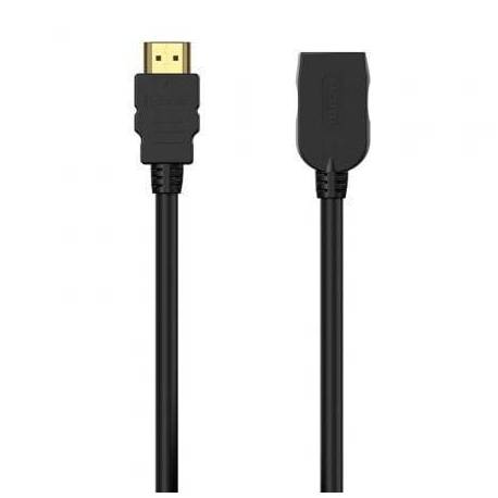 CABLE ALARGADOR HDMI AISENS A120-0545/ HDMI MACHO - HDMI HEMBRA/ HASTA 10W/ 2250MBPS/ 2M/ NEGRO