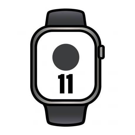 APPLE WATCH SERIES 11/ GPS/ CELLULAR/ 42MM/ TITANIO NEGRO/ PIZARRA CORREA DEPORTIVA NEGRO (S/M)