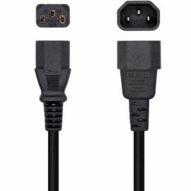 CABLE ALIMENTACIÓN AISENS A132-0466/ C13 HEMBRA - C14 MACHO/ HASTA 1500W/ 3M/ NEGRO