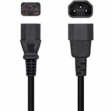 CABLE ALIMENTACIÓN AISENS A132-0466/ C13 HEMBRA - C14 MACHO/ HASTA 1500W/ 3M/ NEGRO