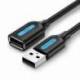 CABLE ALARGADOR USB 2.0 VENTION CBIBD/ USB MACHO - USB HEMBRA/ 50CM/ NEGRO