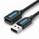 CABLE ALARGADOR USB 2.0 VENTION CBIBJ/ USB MACHO - USB HEMBRA/ 480MBPS/ 5M/ NEGRO
