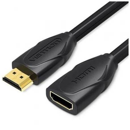 CABLE ALARGADOR HDMI VENTION VAA-B06-B100/ HDMI MACHO - HDMI HEMBRA/ 1M/ NEGRO