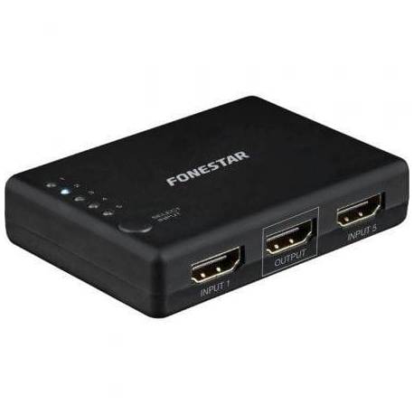 CONMUTADOR HDMI FONESTAR FO-22SW51/ 5 ENTRADAS-1 SALIDA