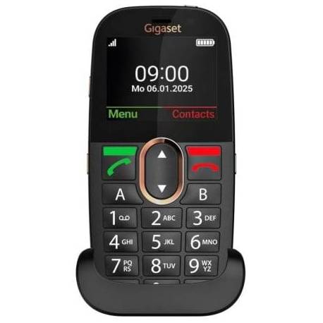 TELÉFONO MÓVIL GIGASET GL695 PARA PERSONAS MAYORES/ 4G/ NEGRO