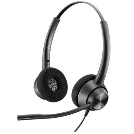 AURICULARES POLY ENCOREPRO 320/ CON MICRÓFONO/ QD/ NEGROS