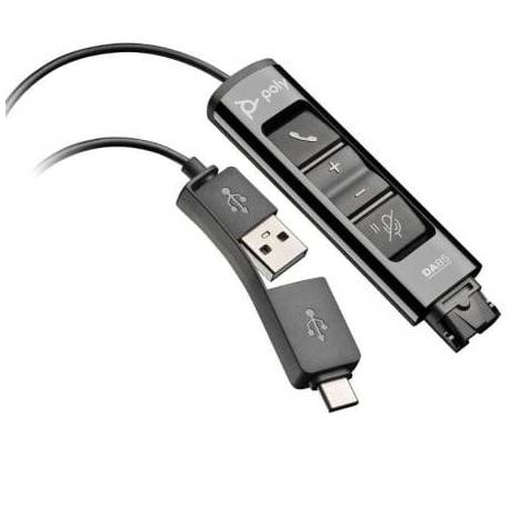 ADAPTADOR QD USB POLY DA85 786C7AA/ QD MACHO/ USB MACHO - USB TIPO-C MACHO
