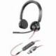 AURICULARES POLY BLACKWIRE 3325 + ADAPTADOR USB-C/A/ CON MICRÓFONO/ JACK 3.5MM/ NEGRO