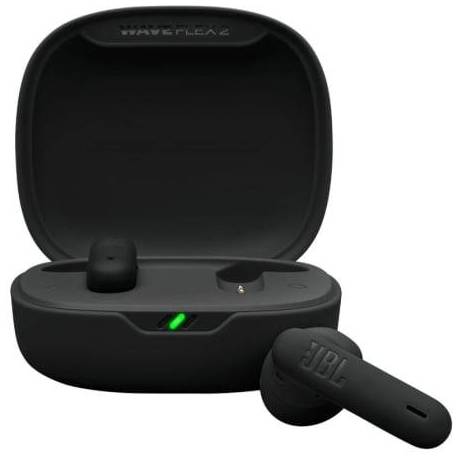 AURICULARES BLUETOOTH JBL WAVE FLEX CON ESTUCHE DE CARGA/ AUTONOMÍA 10H/ NEGROS