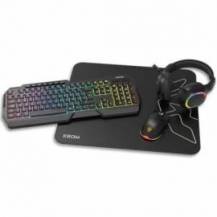 PACK GAMING KROM KENTA/ TECLADO RGB + RATÓN + ALFOMBRILLA + AURICULARES