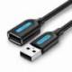 CABLE ALARGADOR USB 2.0 VENTION CBIBH/ USB MACHO - USB HEMBRA/ 480MBPS/ 2M/ NEGRO