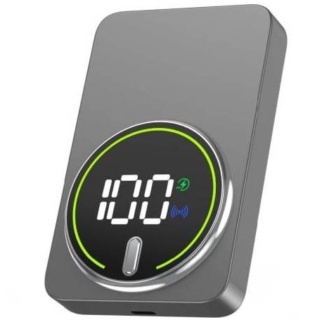 POWERBANK 10000MAH LEOTEC LEPOWW20W10G/ 20W/ WIRELESS/ GRIS/ INCLUYE CABLE USB TIPO-C