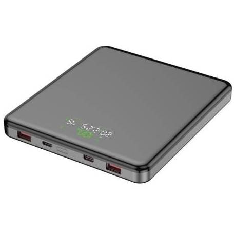 POWERBANK 20000MAH LEOTEC LEPOW100W20G/ 100W/ GRIS/ INCLUYE CABLE USB TIPO-C
